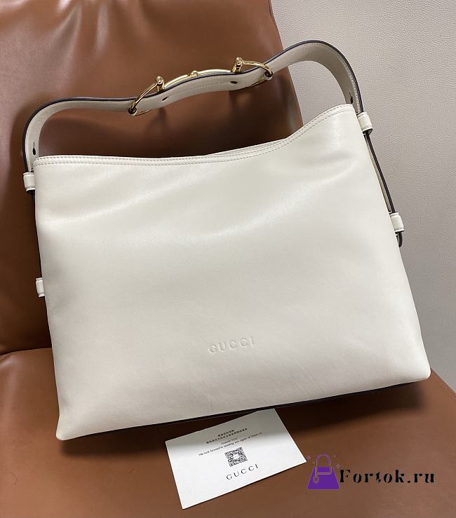 Fortok Gucci Beatrix medium tote bag White Leather 35*27.5*11cm - 1