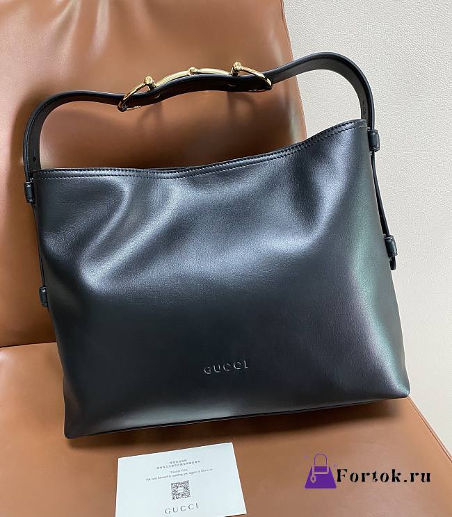 Fortok Gucci Beatrix medium tote bag Black Leather 35*27.5*11cm - 1
