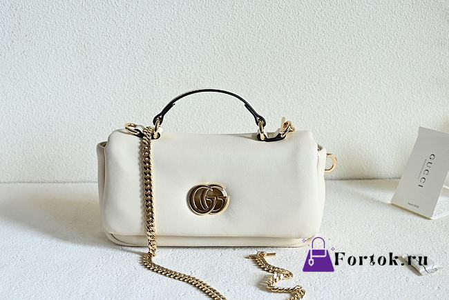 Fortok Gucci GG Milano Mini Top Handle Bag in white leather 21 x 12.5 x 4.6cm - 1