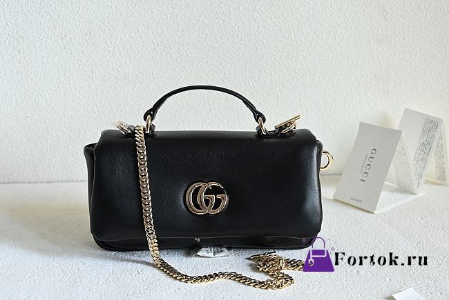Fortok Gucci GG Milano Mini Top Handle Bag in Black leather 21 x 12.5 x 4.6cm - 1