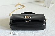 Fortok Gucci GG Milano Mini Top Handle Bag in Black leather 21 x 12.5 x 4.6cm - 6
