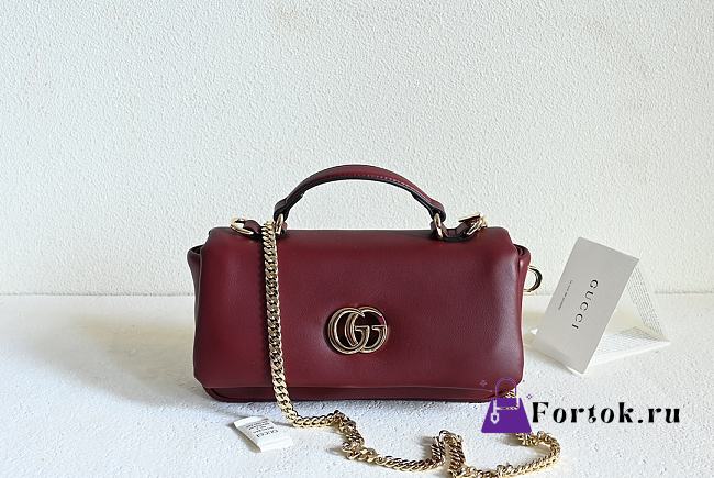 Fortok Gucci GG Milano Mini Top Handle Bag in Rouge leather 21 x 12.5 x 4.6cm - 1