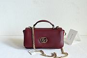 Fortok Gucci GG Milano Mini Top Handle Bag in Rouge leather 21 x 12.5 x 4.6cm - 1