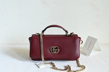 Fortok Gucci GG Milano Mini Top Handle Bag in Rouge leather 21 x 12.5 x 4.6cm