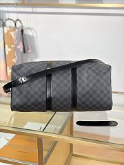 Fortok Louis Vuitton Keepall Bandoulière 45 in Damier Graphite Canvas 45x27x20cm - 4