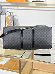 Fortok Louis Vuitton Keepall Bandoulière 55 in Damier Graphite Canvas 55x31x26cm - 6