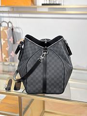Fortok Louis Vuitton Keepall Bandoulière 55 in Damier Graphite Canvas 55x31x26cm - 3