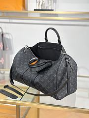 Fortok Louis Vuitton Keepall Bandoulière 45 in Monogram Eclipse canvas 45x27x20cm - 3