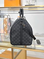 Fortok Louis Vuitton Keepall Bandoulière 55 in Monogram Eclipse canvas 55x31x26cm  - 5