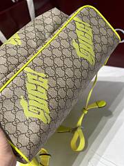 Fortok Gucci GG Supreme backpack with yellow graffiti-style 36.5 x 41 x 18cm - 4
