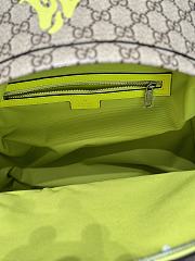 Fortok Gucci GG Supreme backpack with yellow graffiti-style 36.5 x 41 x 18cm - 3