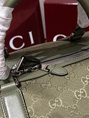 Fortok Gucci Ophidia Leather-Trimmed Monogrammed Coated-Canvas Duffle Bag Green 52x32x28cm - 3