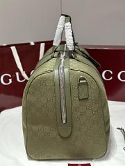 Fortok Gucci Ophidia Leather-Trimmed Monogrammed Coated-Canvas Duffle Bag Green 52x32x28cm - 6