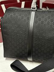 Fortok Gucci Ophidia Leather-Trimmed Monogrammed Coated-Canvas Duffle Bag Black 52x32x28cm - 6