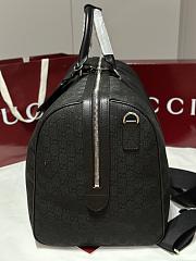 Fortok Gucci Ophidia Leather-Trimmed Monogrammed Coated-Canvas Duffle Bag Black 52x32x28cm - 4