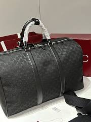 Fortok Gucci Ophidia Leather-Trimmed Monogrammed Coated-Canvas Duffle Bag Black 52x32x28cm - 3