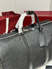 Fortok Gucci Ophidia Leather-Trimmed Monogrammed Coated-Canvas Duffle Bag Black 52x32x28cm - 2