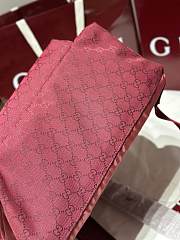 Fortok Gucci Medium Backpack with Logo Fabric in Red 40x36.5x23cm - 6
