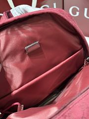 Fortok Gucci Medium Backpack with Logo Fabric in Red 40x36.5x23cm - 5