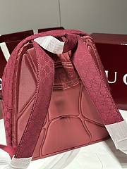 Fortok Gucci Medium Backpack with Logo Fabric in Red 40x36.5x23cm - 2