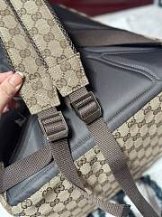 Fortok Gucci Medium Backpack with Logo Fabric in Brown 40x36.5x23cm - 5