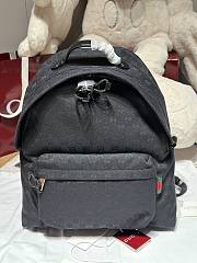 Fortok Gucci Medium Backpack with Logo Fabric in Black 40x36.5x23cm - 1
