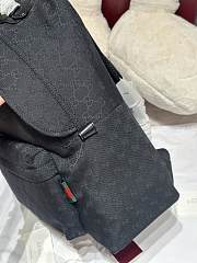 Fortok Gucci Medium Backpack with Logo Fabric in Black 40x36.5x23cm - 4