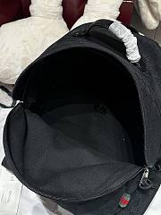 Fortok Gucci Medium Backpack with Logo Fabric in Black 40x36.5x23cm - 3