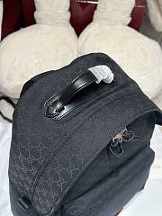 Fortok Gucci Medium Backpack with Logo Fabric in Black 40x36.5x23cm - 2