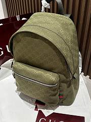 Fortok Gucci Medium Backpack with Logo Fabric in Green 40x36.5x23cm - 6