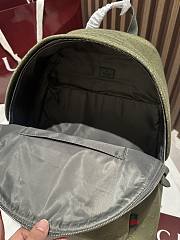 Fortok Gucci Medium Backpack with Logo Fabric in Green 40x36.5x23cm - 5