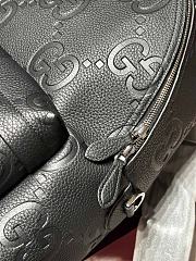 Fortok Gucci Medium Jumbo GG backpack in black leather Black 35.5x 40x 17cm - 6