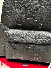 Fortok Gucci Medium Jumbo GG backpack in black leather Black 35.5x 40x 17cm - 2