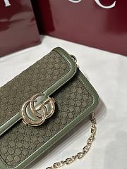 Fortok  Gucci GG Marmont small shoulder bag in a green hue 1.5×14x9cm - 6