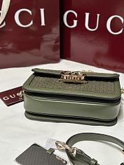 Fortok  Gucci GG Marmont small shoulder bag in a green hue 1.5×14x9cm - 4