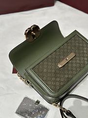 Fortok  Gucci GG Marmont small shoulder bag in a green hue 1.5×14x9cm - 5