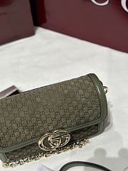 Fortok  Gucci GG Marmont small shoulder bag in a green hue 1.5×14x9cm - 3