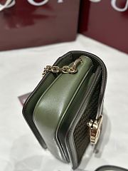 Fortok  Gucci GG Marmont small shoulder bag in a green hue 1.5×14x9cm - 2