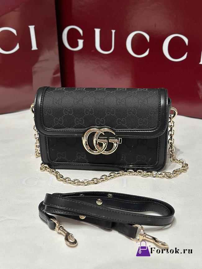 Fortok  Gucci Ophidia GG Supreme shoulder bag Black 1.5 x 14 x 9 cm - 1