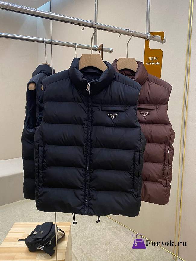 Fortok Prada Re-Nylon Down Vest Black/Brown - 1