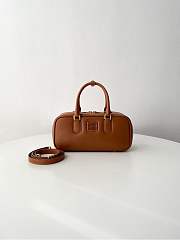 Fortok Miu Miu Arcadie Leather Medium Bag Brown 12×27×9cm - 1