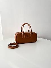 Fortok Miu Miu Arcadie Leather Medium Bag Brown 12×27×9cm - 3