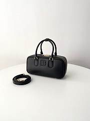 Fortok Miu Miu Arcadie Leather Medium Bag Black 12×27×9cm - 3