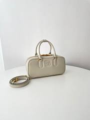 Fortok Miu Miu Arcadie Leather Medium Bag Ivory 12×27×9cm - 4