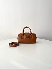 Fortok Miu Miu Arcadie Leather Small Bag Brown 10.5×22×7.5cm - 1