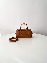 Fortok Miu Miu Arcadie Leather Small Bag Brown 10.5×22×7.5cm - 5