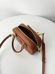 Fortok Miu Miu Arcadie Leather Small Bag Brown 10.5×22×7.5cm - 3