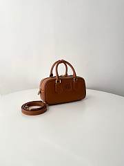 Fortok Miu Miu Arcadie Leather Small Bag Brown 10.5×22×7.5cm - 4