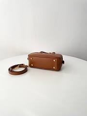 Fortok Miu Miu Arcadie Leather Small Bag Brown 10.5×22×7.5cm - 2