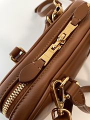 Fortok Miu Miu Arcadie Leather Mini Bag Brown 10×19×5cm - 6
